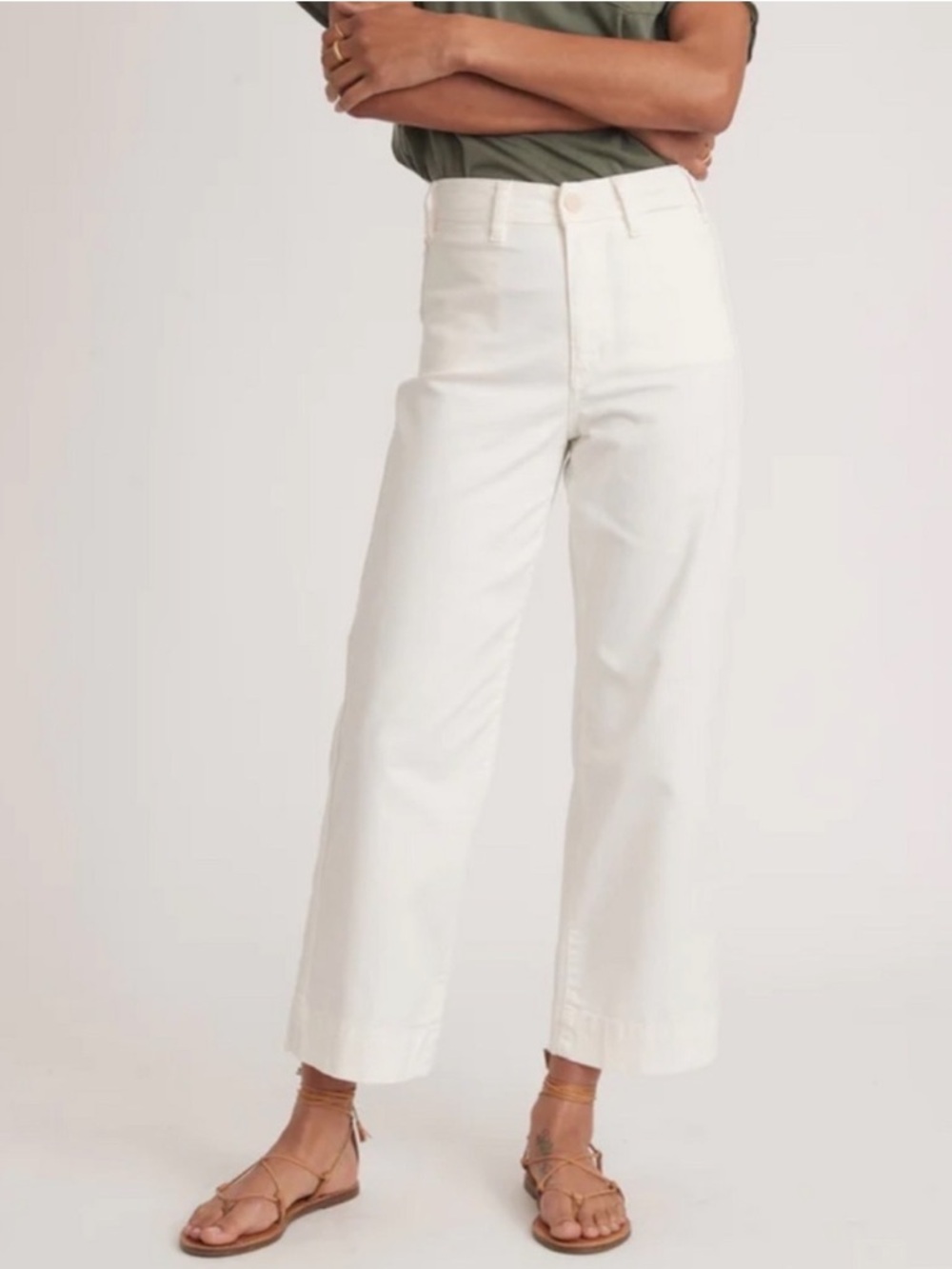 Marine Layer Bridget Slim Wide Leg Crop Pants